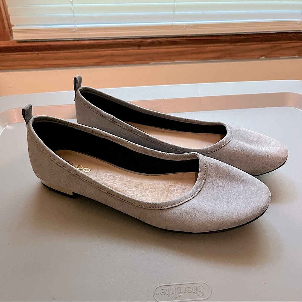 Light Blue Aldo Flats with Gold Edge